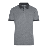 Melange poloshirt met modieuze details