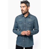 Heren Denim Overhemd Lange Mouwen